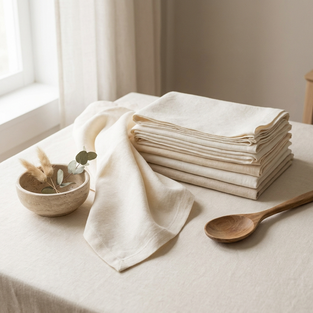 Nappe de Table en Lin 100% - ivoire - StudioSoie