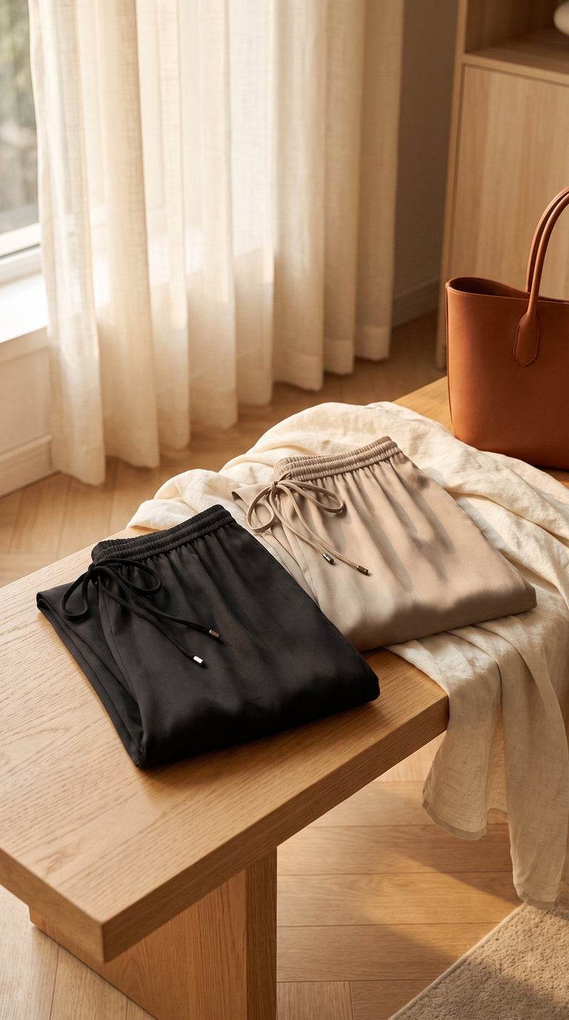 Pantalon droit en soie de mûrier – visuel 4 – StudioSoie