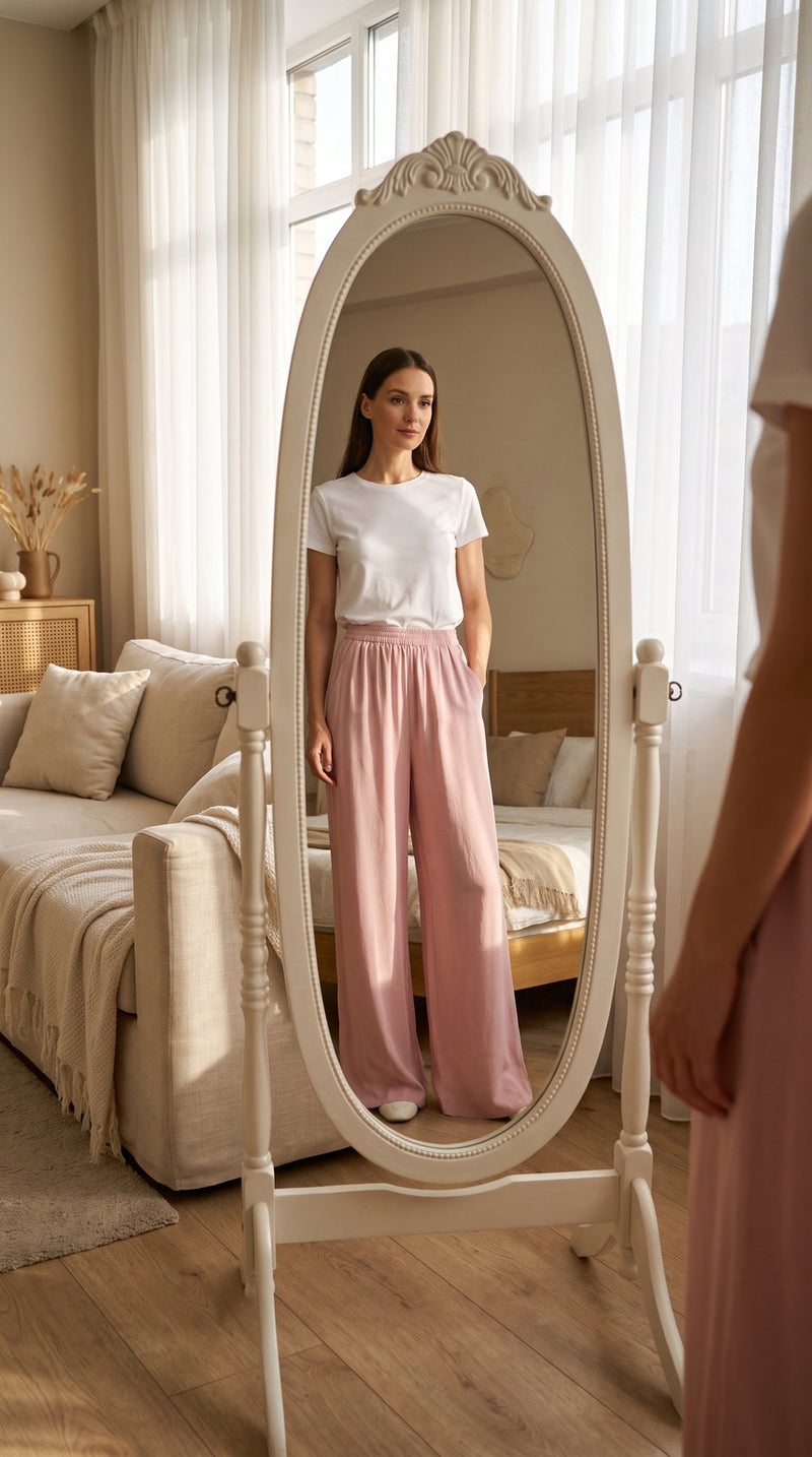 Pantalon large en soie de mûrier – visuel 1 – StudioSoie