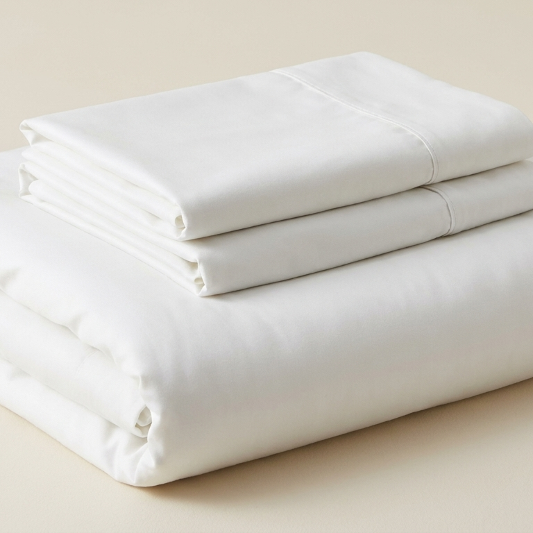 Parure de lit lyocell & bambou blanc - StudioSoie