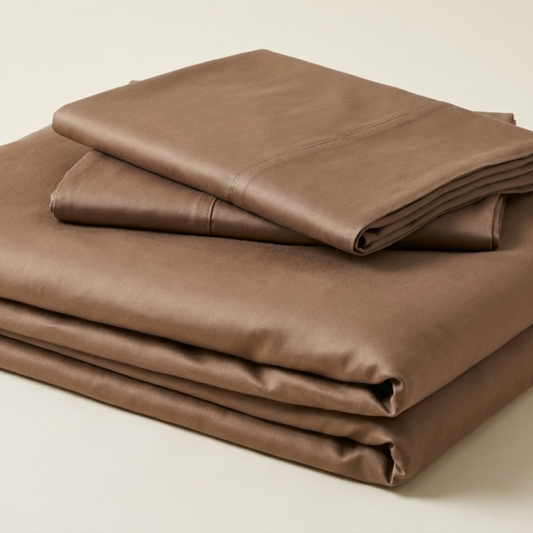 Parure de lit lyocell & bambou taupe - StudioSoie