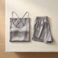 Sommerpyjamas i Silke - Korte Ærmer