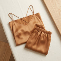 Sommerpyjamas i Silke - Korte Ærmer