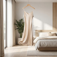 Robe caraco en soie de mûrier sur cintre - StudioSoie