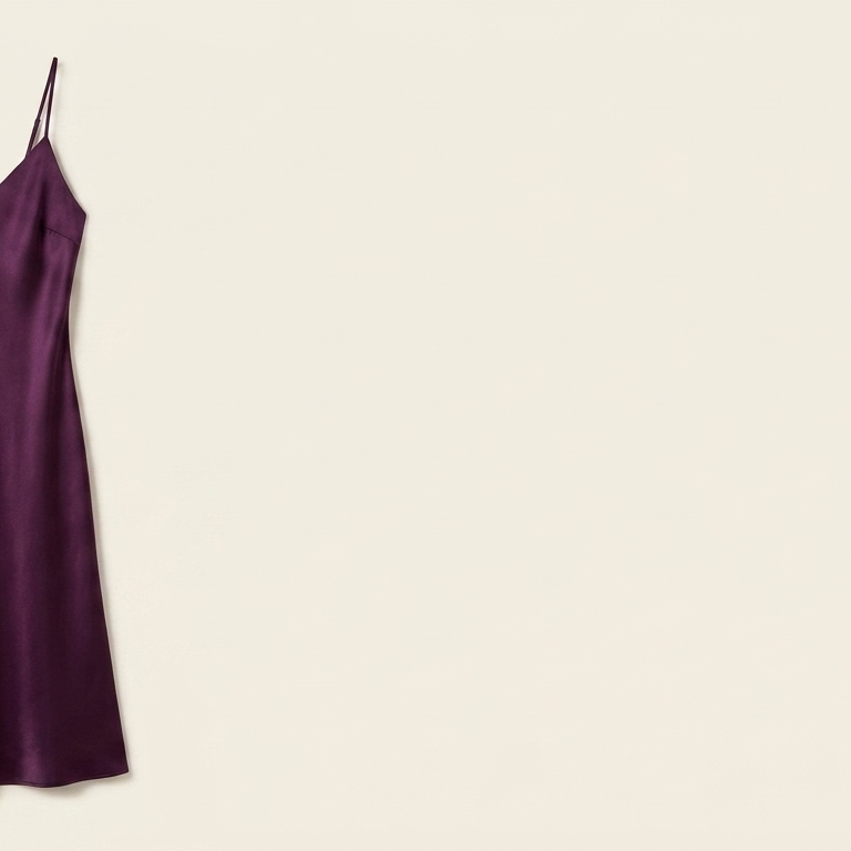 Robe caraco en soie de mûrier 21 momme prune - StudioSoie