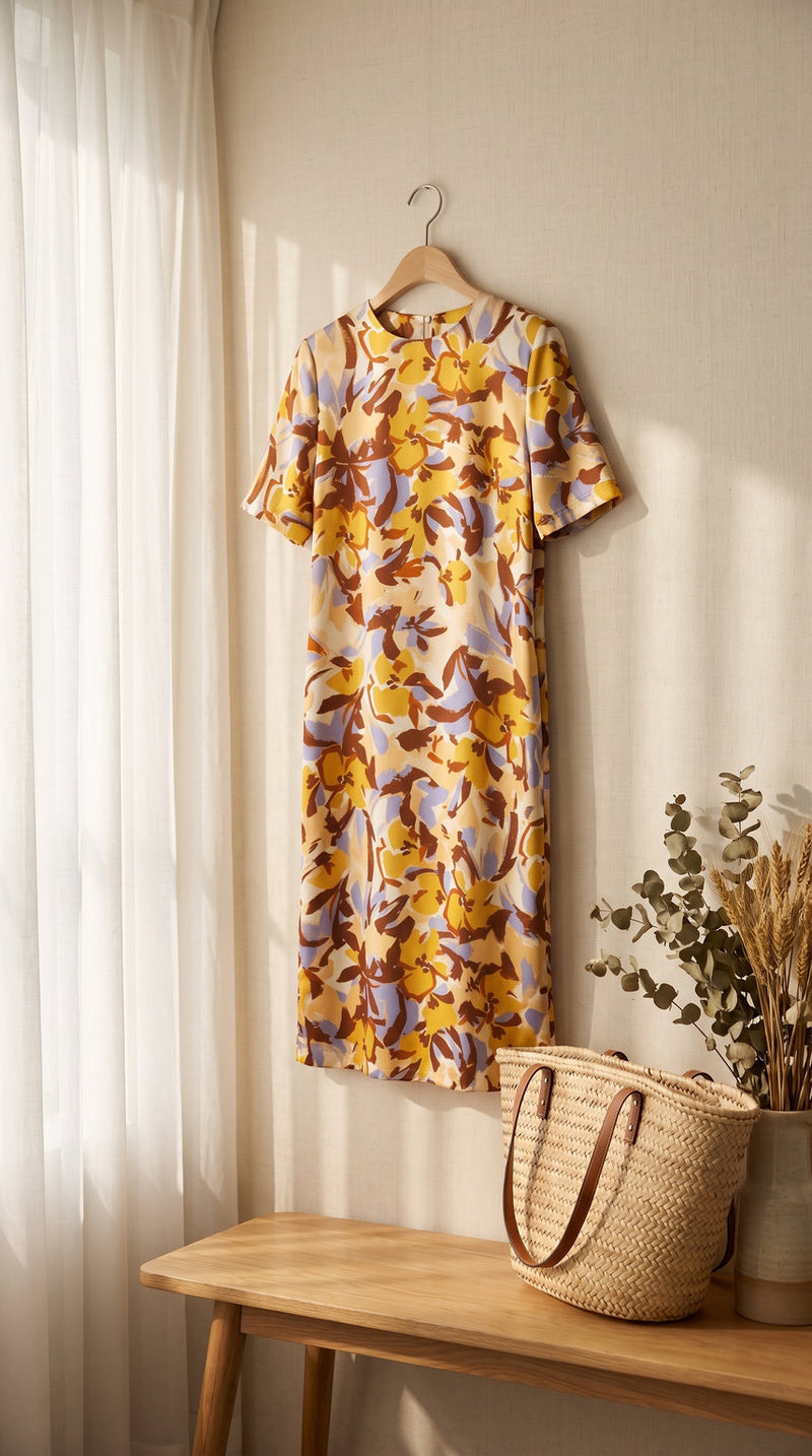 Robe droite en sergé de soie de mûrier – visuel 4 – StudioSoie