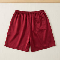 Short de nuit homme en soie de mûrier – coloris Bordeaux – StudioSoie