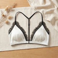 Soutien-Gorge en Soie de Mûrier & Dentelle - Sans Armature Triangle Femme 100% Soie - StudioSoie
