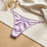 String en Soie de Mûrier - Tanga Sexy Transparent Femme 100% Soie Naturelle - StudioSoie