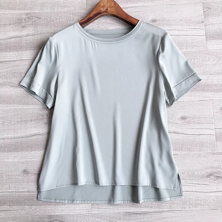 T-shirt en Soie-Coupe Large - StudioSoie