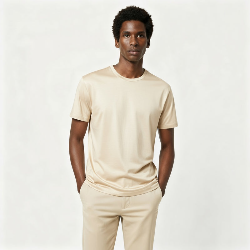 Férfi Póló 70% Selyem