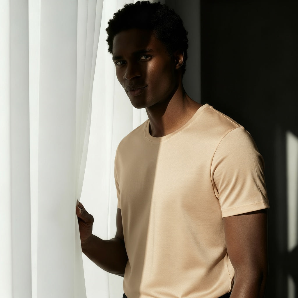 T-Shirt Homme 70% Soie - StudioSoie