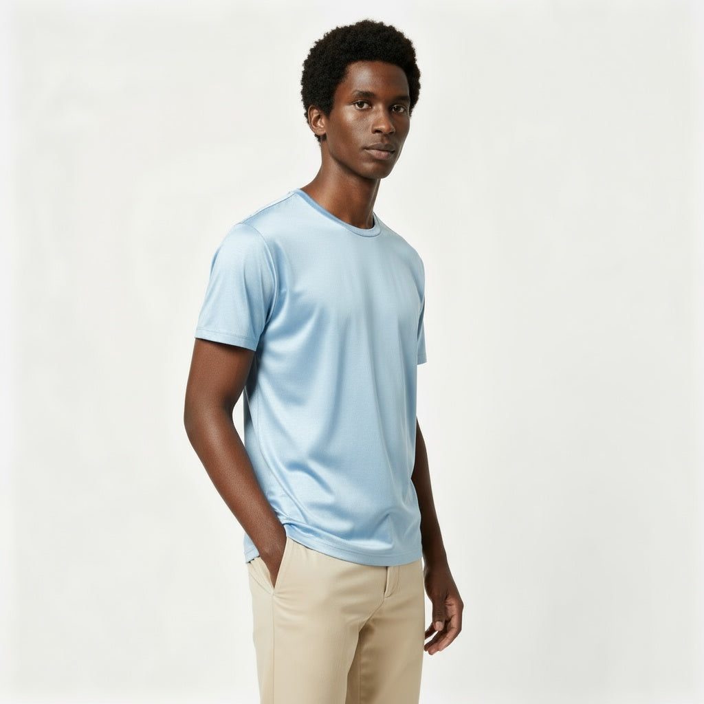 T-Shirt Homme 70% Soie - StudioSoie