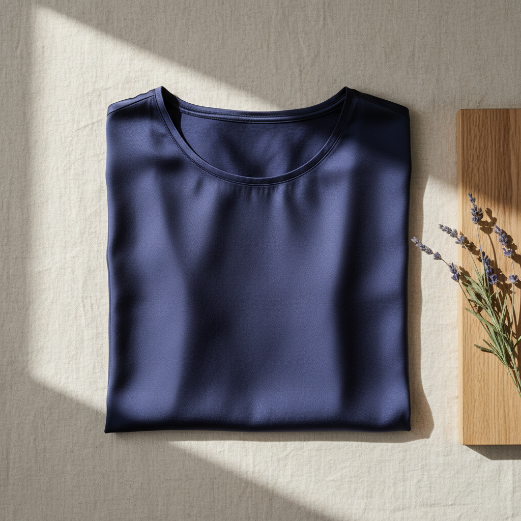 T-Shirt in Seta di Gelso 100% - Girocollo Maniche Corte