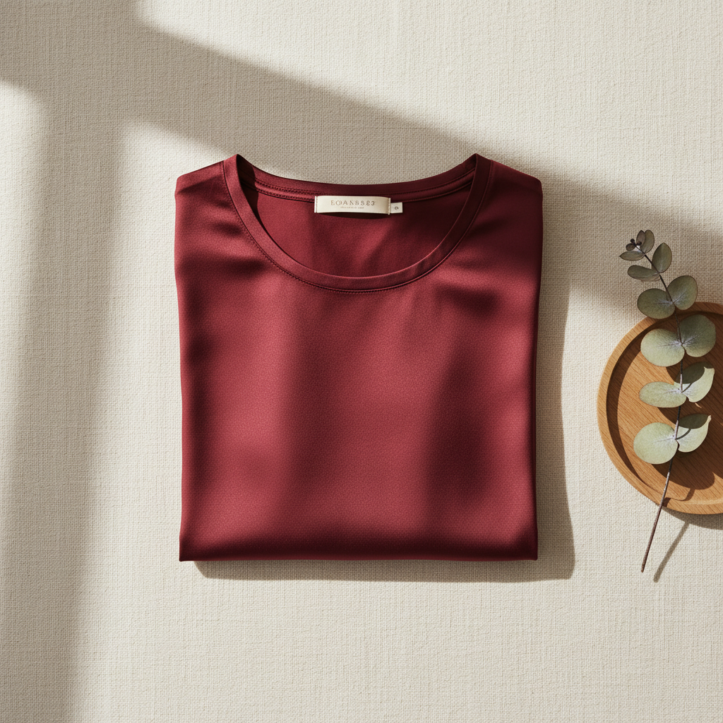 T-Shirt in Seta di Gelso 100% - Girocollo Maniche Corte