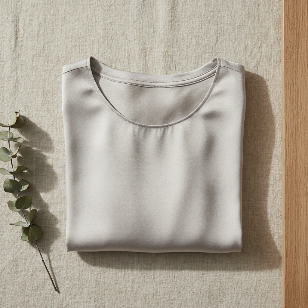 T-Shirt in Seta di Gelso 100% - Girocollo Maniche Corte