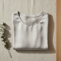 T-Shirt in Seta di Gelso 100% - Girocollo Maniche Corte