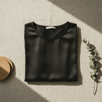 T-Shirt in Seta di Gelso 100% - Girocollo Maniche Corte