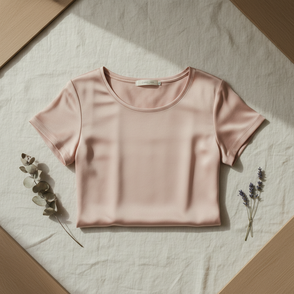 T-Shirt in Seta di Gelso 100% - Girocollo Maniche Corte
