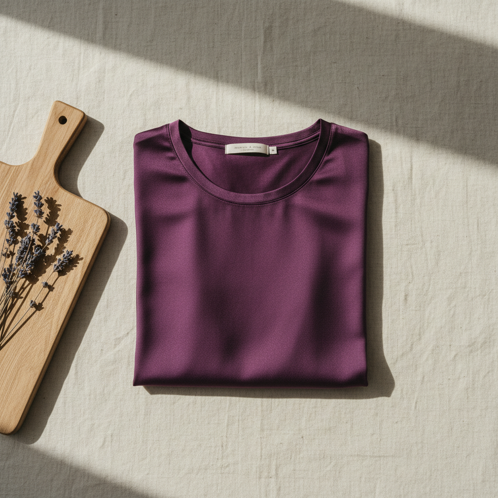 T-Shirt in Seta di Gelso 100% - Girocollo Maniche Corte
