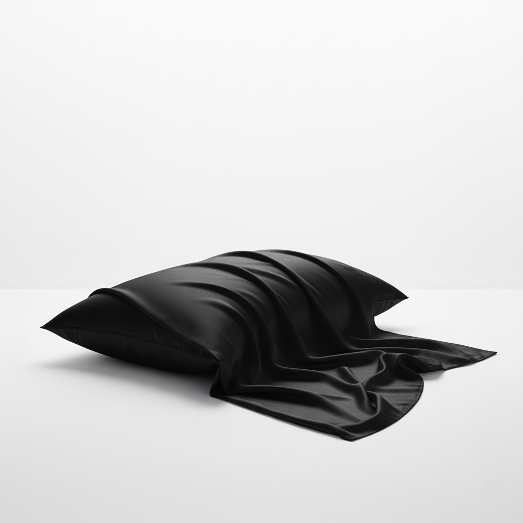 Taie Oreiller Soie Noir - StudioSoie