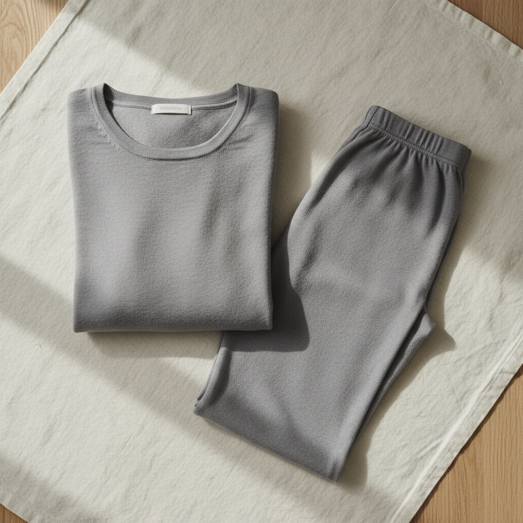 Пижамный комплект из трикотажного шелка - 100% натуральный шелк